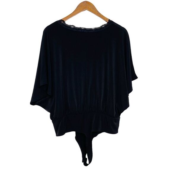 ASOS Angel Sleeve Wrap Lace Trim Bodysuit  Size 12 - Picture 7 of 13